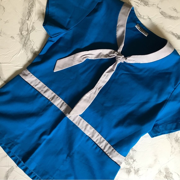 💙 VINTAGE REINA SCRUB sailor style top - Picture 2 of 14